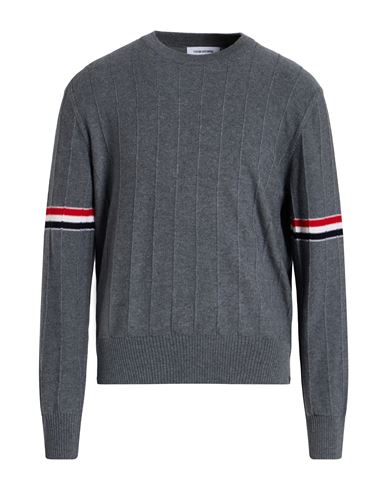 Thom Browne Man Sweater Grey Size 5 Virgin Wool In Gray