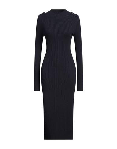 Dondup Woman Midi Dress Midnight Blue Size 6 Viscose, Polyester, Polyamide