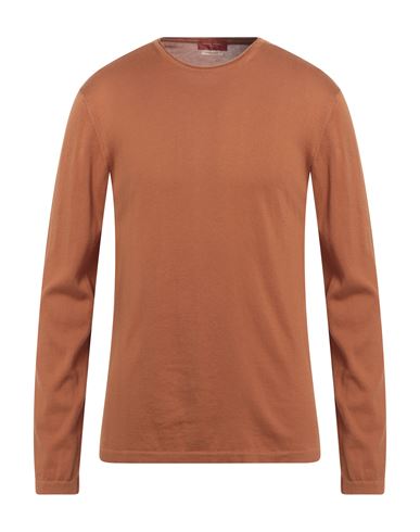 Daniele Fiesoli Man Sweater Tan Size L Baby Alpaca Wool, Merino Wool In Brown
