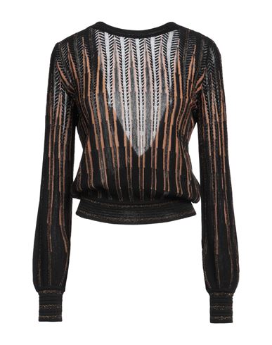NENETTE NENETTE WOMAN SWEATER BLACK SIZE L VISCOSE, METALLIC POLYESTER, POLYESTER 