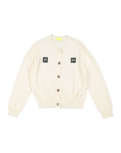 Elisabetta Franchi La Mia Bambina Toddler Girl Cardigan Ivory Size 4 Merino Wool, Viscose, Polyamide In White