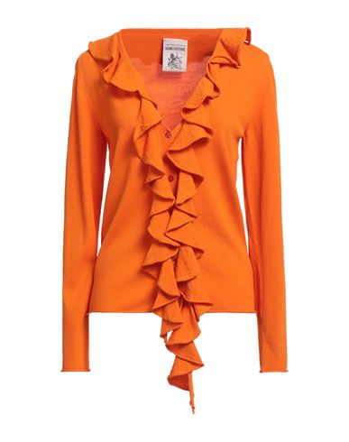 Semicouture Woman Cardigan Orange Size S Viscose, Polyamide