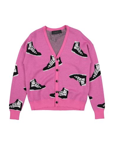 Shop Amiri Toddler Boy Cardigan Fuchsia Size 6 Wool In Pink