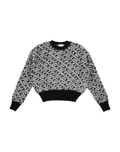 Elisabetta Franchi La Mia Bambina Toddler Girl Sweater Black Size 3 Polyamide In Black