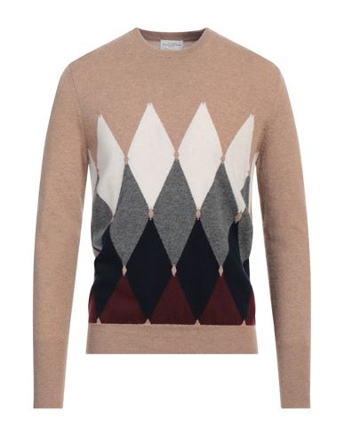 Ballantyne Man Sweater Camel Size 40 Cashmere In Beige