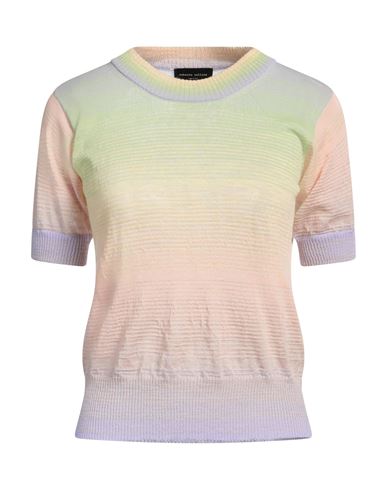 Roberto Collina Woman Sweater Light Green Size L Cotton, Linen, Polyester In Multi