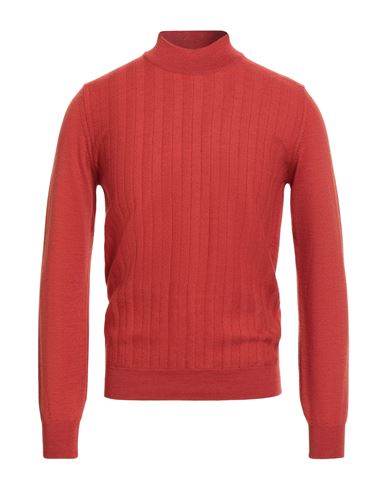 Ferrante Man Turtleneck Rust Size 42 Merino Wool