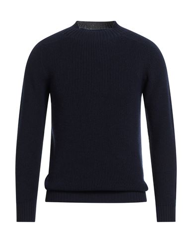 Amaranto Man Sweater Navy Size S Wool In Black