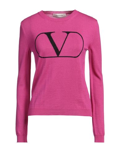 Valentino Women's Logo Crewneck Sweater In Purple