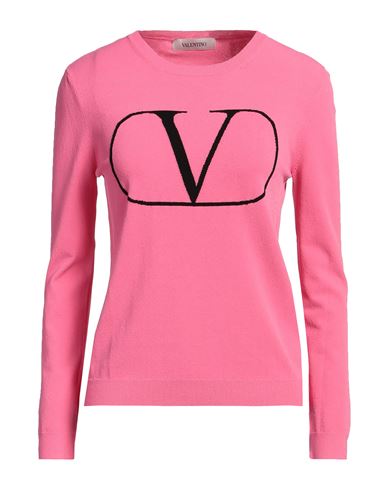 Valentino Women's Logo Crewneck Sweater In Pink