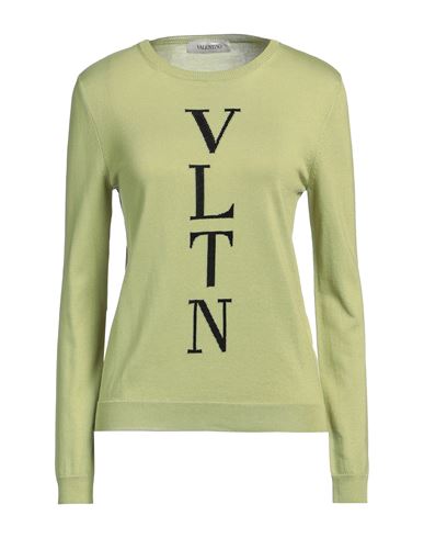 Valentino Garavani Woman Sweater Green Size 8 Cotton In Green