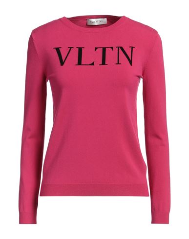 Valentino Garavani Woman Sweater Fuchsia Size 8 Viscose, Polyester In Pink