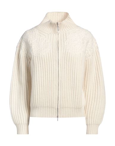 Fabiana Filippi Woman Cardigan Ivory Size 8 Cashmere, Virgin Wool In White