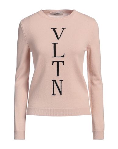 Valentino Garavani Woman Sweater Blush Size 8 Virgin Wool In Pink
