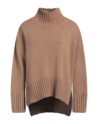 ALPHA STUDIO ALPHA STUDIO WOMAN TURTLENECK CAMEL SIZE 8 WOOL, VISCOSE, POLYAMIDE, CASHMERE 