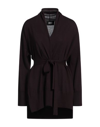 Alpha Studio Woman Cardigan Deep Purple Size 8 Merino Wool In Purple
