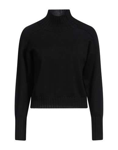 Alpha Studio Woman Turtleneck Black Size 8 Merino Wool