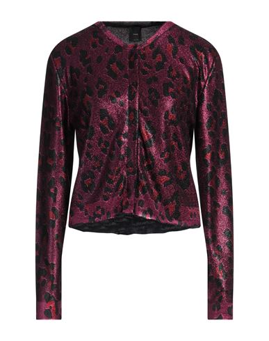 Pinko Woman Cardigan Fuchsia Size M Viscose, Metallic Fiber, Polyamide In Pink