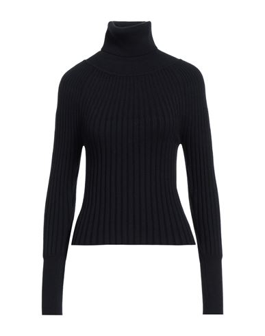 Alpha Studio Woman Turtleneck Midnight Blue Size 10 Viscose, Polyester, Polyamide In Blue