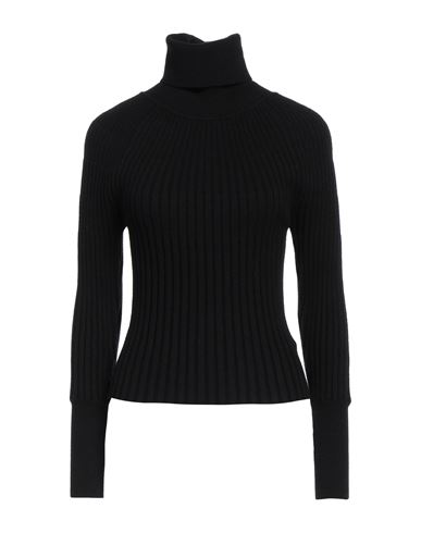 Alpha Studio Woman Turtleneck Black Size 10 Viscose, Polyester, Polyamide