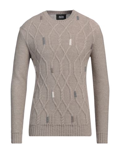 ALPHA STUDIO ALPHA STUDIO MAN SWEATER BEIGE SIZE 44 ALPACA WOOL, ACRYLIC, POLYESTER, WOOL 