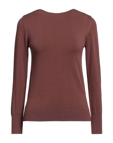 Alpha Studio Woman Sweater Chocolate Brown Size 8 Viscose, Polyester, Elastane In Brown