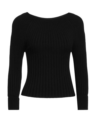 Alpha Studio Woman Sweater Black Size 12 Viscose, Polyester, Polyamide In Black