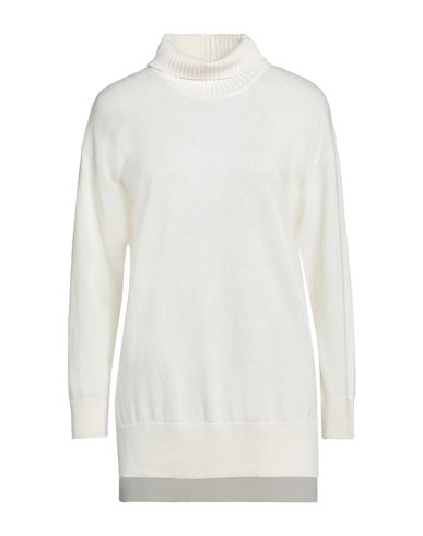Alpha Studio Woman Turtleneck White Size 10 Recycled Wool, Viscose, Polyamide, Cashmere In White