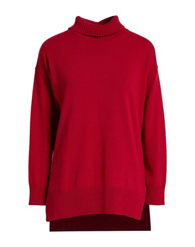 Alpha Studio Woman Turtleneck Red Size 14 Recycled Wool, Viscose, Polyamide, Recycled Cashmere