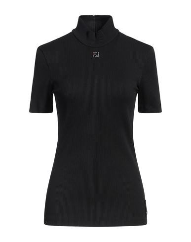 Fendi Woman T-shirt Black Size M Polyamide, Elastane In Black