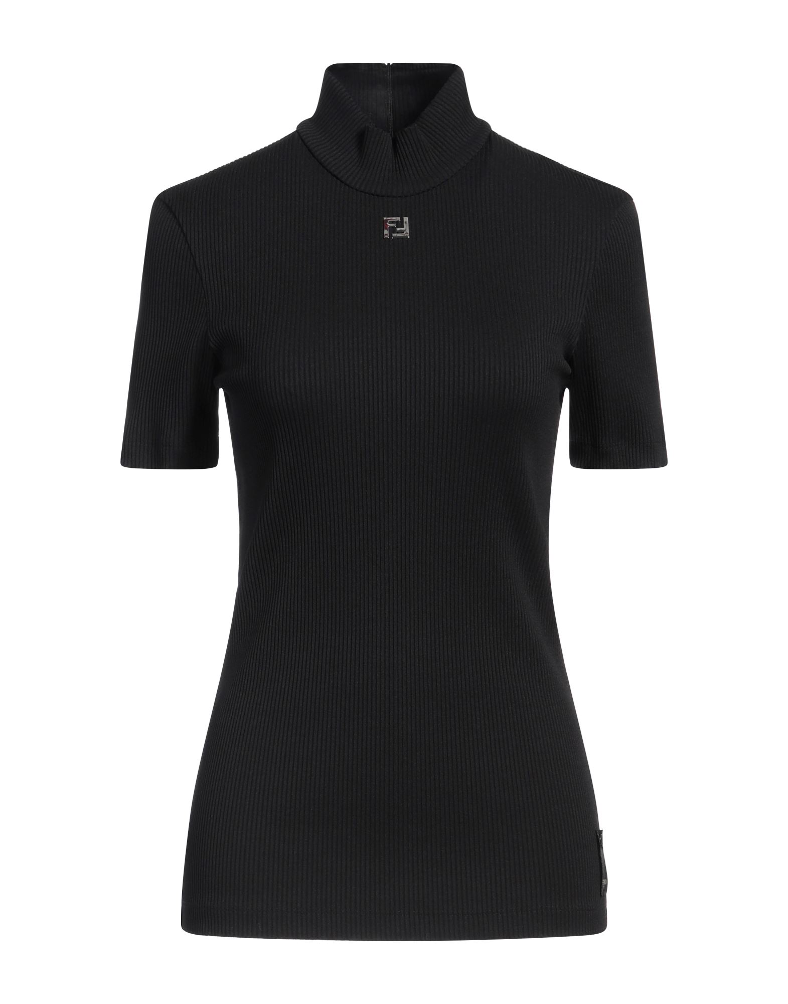 FENDI フェンディ レーヨン Tシャツ カットソー レディース 44 FENDI(フェンディ) スクエアFENDIラベル Tシャツ FY1078 AIFI
