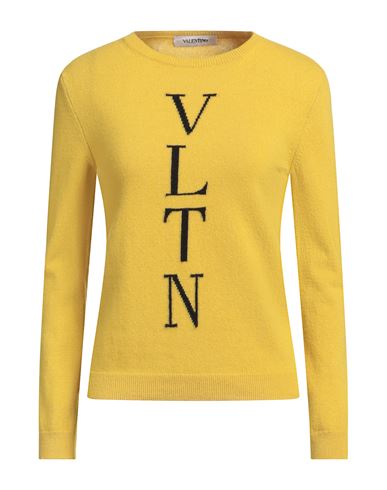 Valentino Garavani Woman Sweater Ocher Size 8 Virgin Wool In Yellow