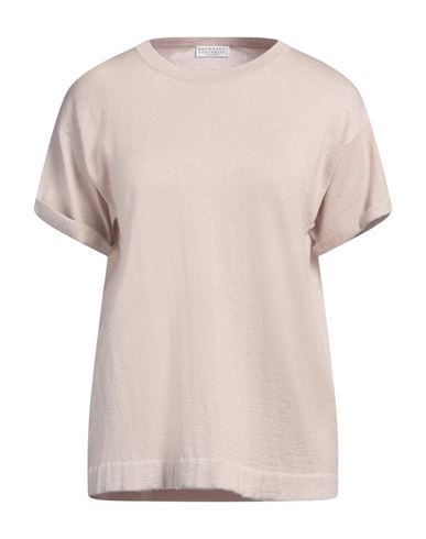 Brunello Cucinelli Woman Sweater Blush Size Xxl Cashmere, Silk, Polyamide, Metallic Polyester In Pink