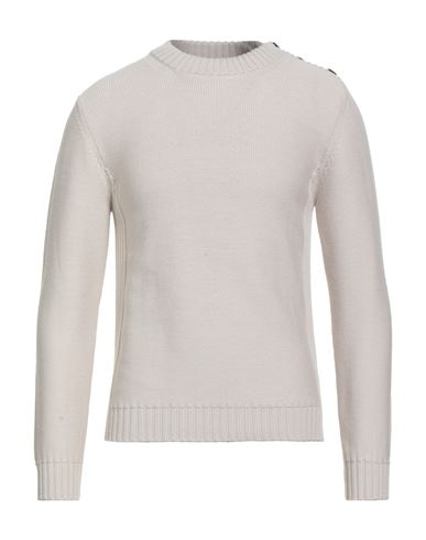 Alpha Studio Man Sweater Beige Size 38 Merino Wool In Gray