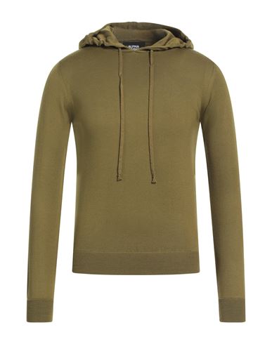 ALPHA STUDIO ALPHA STUDIO MAN SWEATER MILITARY GREEN SIZE 36 MERINO WOOL 