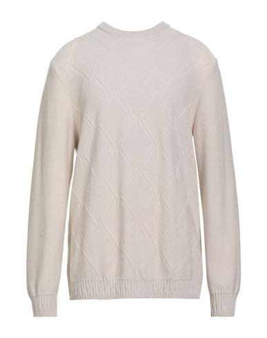 Alpha Studio Man Sweater Beige Size 46 Wool In Neutral