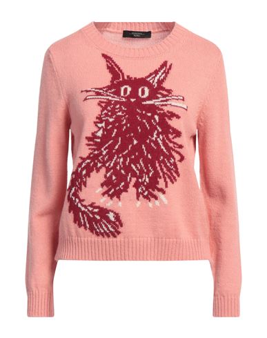 Weekend Max Mara Woman Sweater Salmon Pink Size Xl Acrylic, Alpaca Wool, Wool In Pink