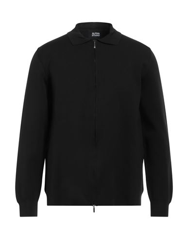 Shop Alpha Studio Man Cardigan Black Size 40 Polypropylene