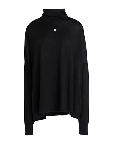 MAX & CO MAX & CO. LABRADOR WOMAN TURTLENECK BLACK SIZE M VIRGIN WOOL 