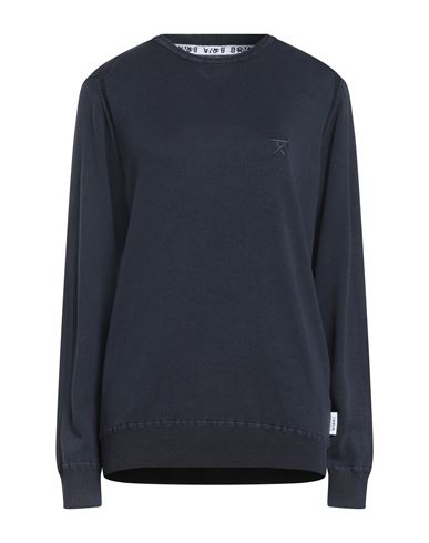 Berna Woman Sweater Navy Size M Cotton In Blue