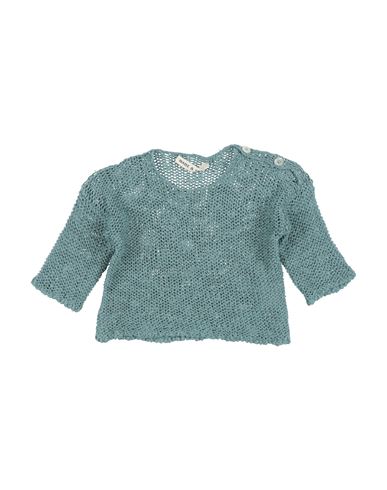 Babe And Tess Babe & Tess Newborn Girl Sweater Sage Green Size 3 Linen, Cotton In Sage Green