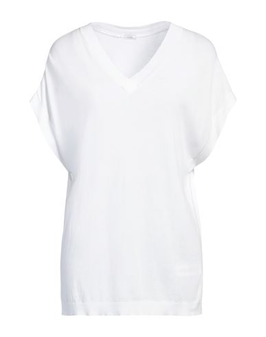 Malo Woman Sweater White Size S Cotton In White