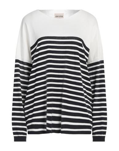 Semicouture Woman Sweater Midnight Blue Size S Cotton In Blue