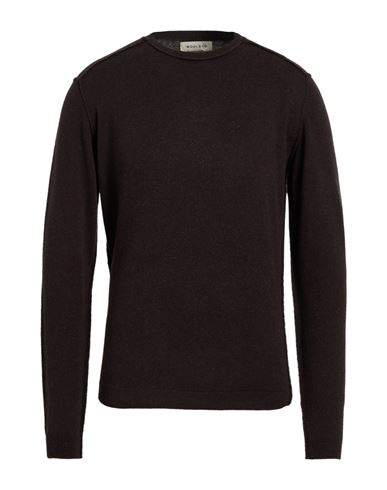 Wool & Co Man Sweater Dark Brown Size Xl Merino Wool, Viscose, Polyamide, Cashmere In Brown