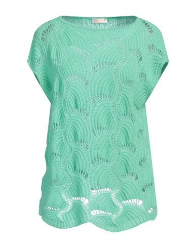 LANA D'ORO LANA D'ORO WOMAN SWEATER GREEN SIZE M CASHMERE 