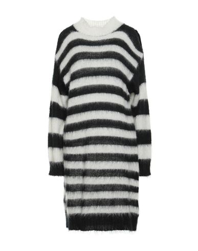 Kaos Jeans Woman Mini Dress Off White Size S Acrylic, Mohair Wool, Polyamide In Multi