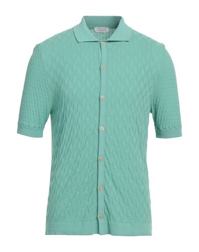 Heritage Man Cardigan Green Size 42 Cotton In Green