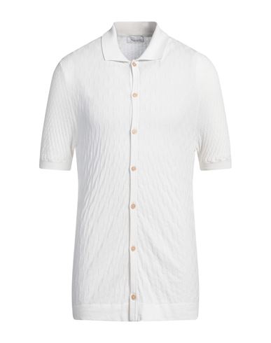 Heritage Man Cardigan White Size 40 Cotton In White