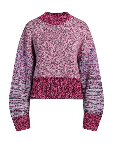 Loewe Woman Sweater Fuchsia Size M Wool, Elastane, Polyamide In Pink