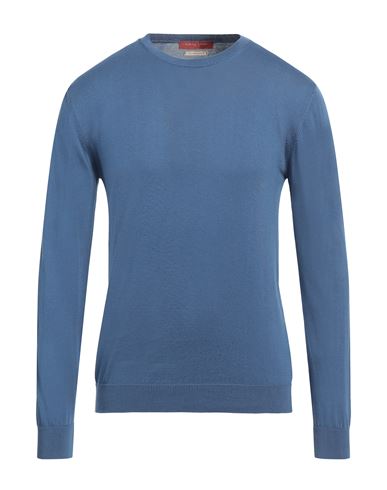 Daniele Fiesoli Man Sweater Blue Size Xxl Cotton In Navy Blue